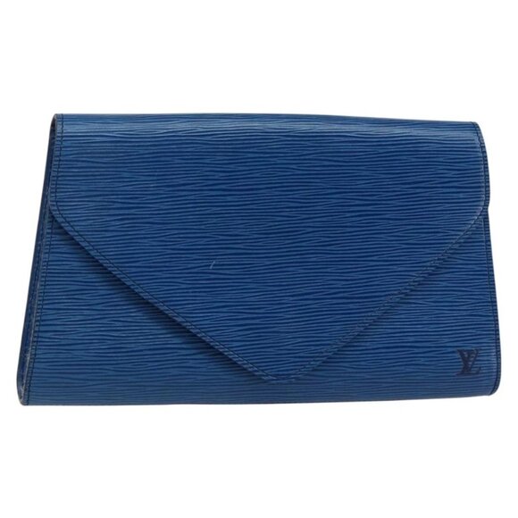 LOUIS VUITTON Epi Art Deco Clutch Bag Blue M52635